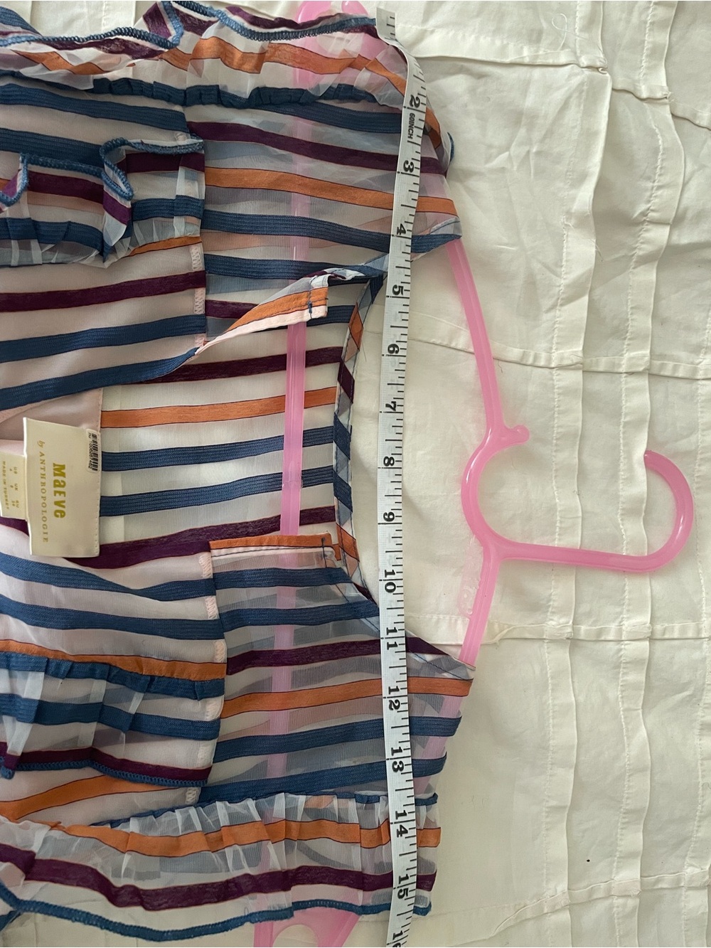Maeve Anthropologie taffeta ruffle shirt - Picture 6 of 6